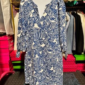 Lilly Pulitzer Cath Dress - Aegean Navy Beach Path (Size XXS)